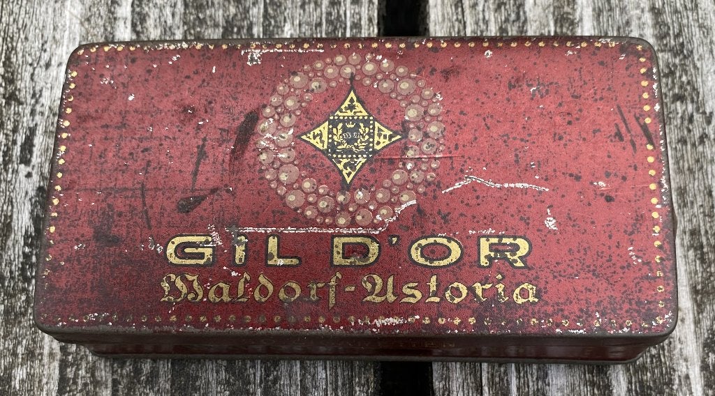 Leuk Blik Waldorf Astoria Gil D'or - vintage reclame, Verzamelen, Blikken, Ophalen of Verzenden, Gebruikt, Overige, Overige merken