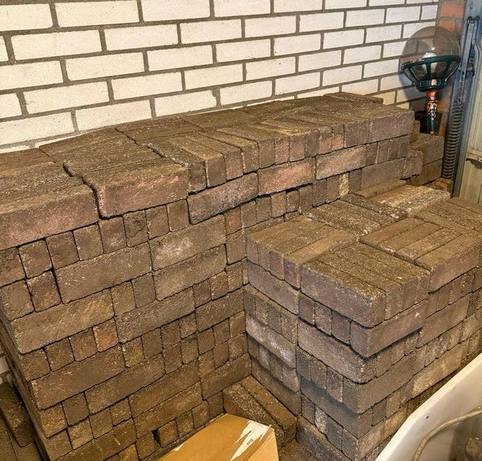 Gratis ophalen | Terrastegels/klinkers, Ophalen, Overige materialen, Gebruikt, Minder dan 20 cm