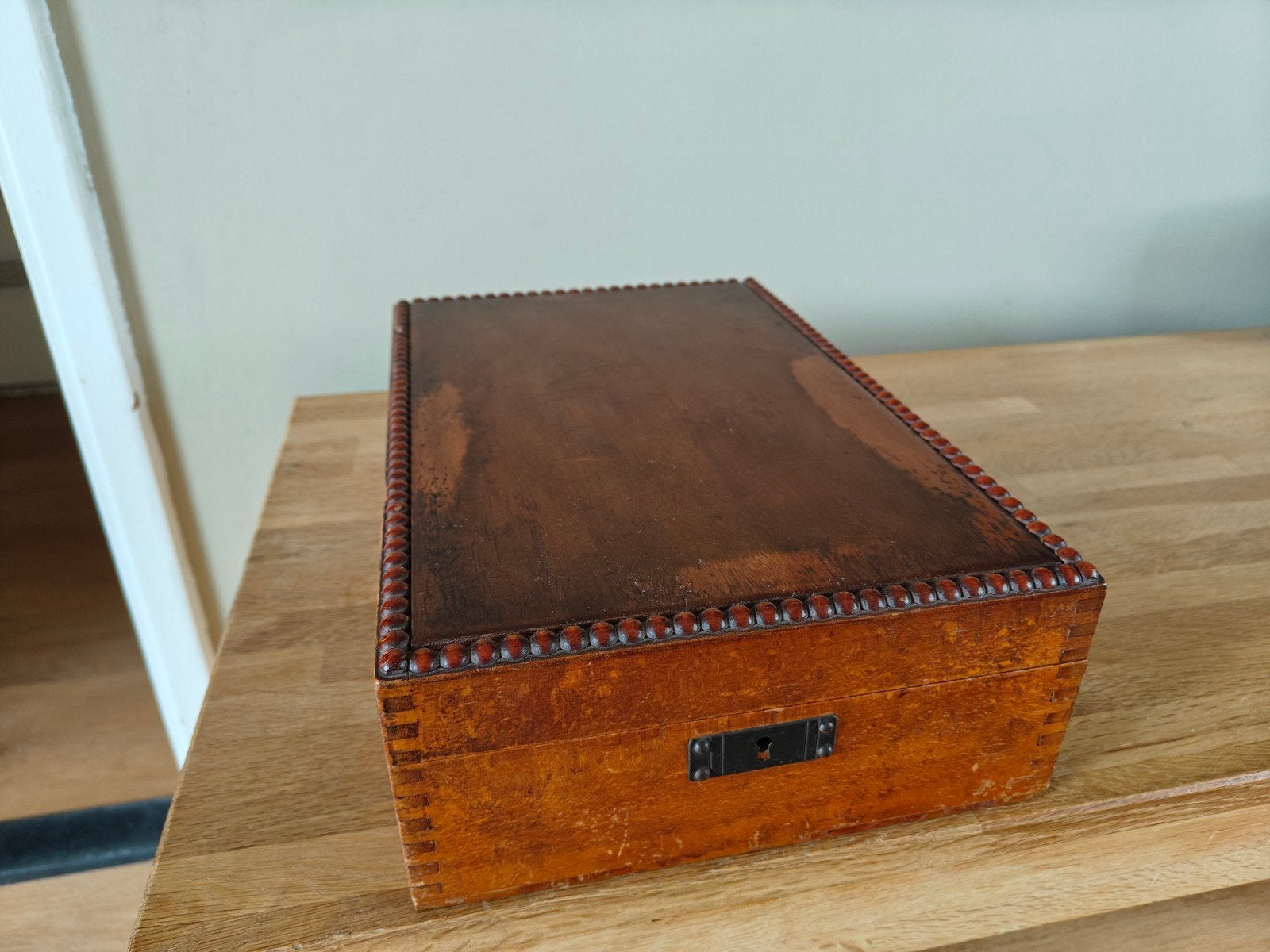 antieke Franse scheerdoos in mooie staat, Ophalen of Verzenden