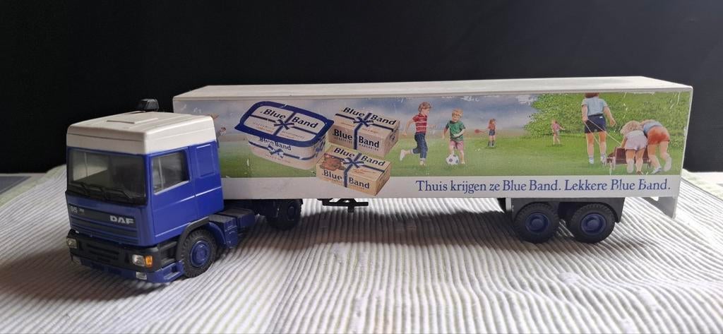 Modelvrachtwagen DAF Blue Band Compleet, Ophalen of Verzenden, Gebruikt, Bus of Vrachtwagen