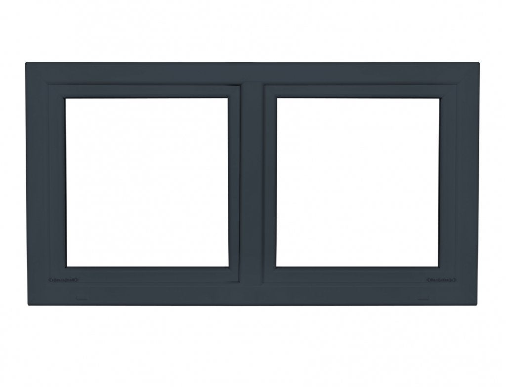 Kunststof draaikiep draaikiep kozijn b150 x h110 RAL 7016
