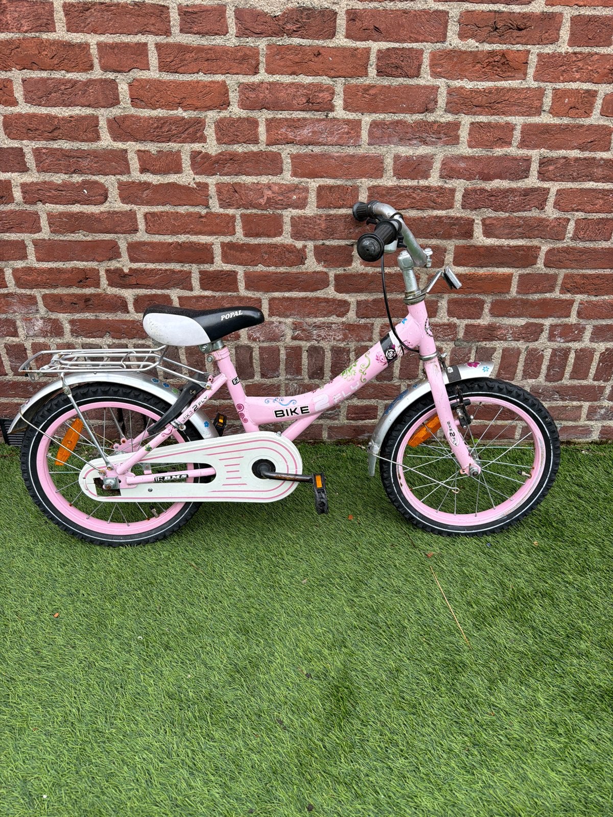 Meisjesfiets gebruikt, werkt nog goed, Fietsen en Brommers, Fietsen | Meisjes, Ophalen of Verzenden, Gebruikt, Terugtraprem, 16 inch