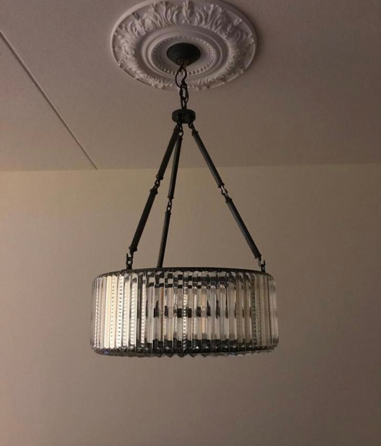 Eichholtz Chandelier 'Infinity' - Zwart, Ophalen, Nieuw, Metaal, E14 (klein)