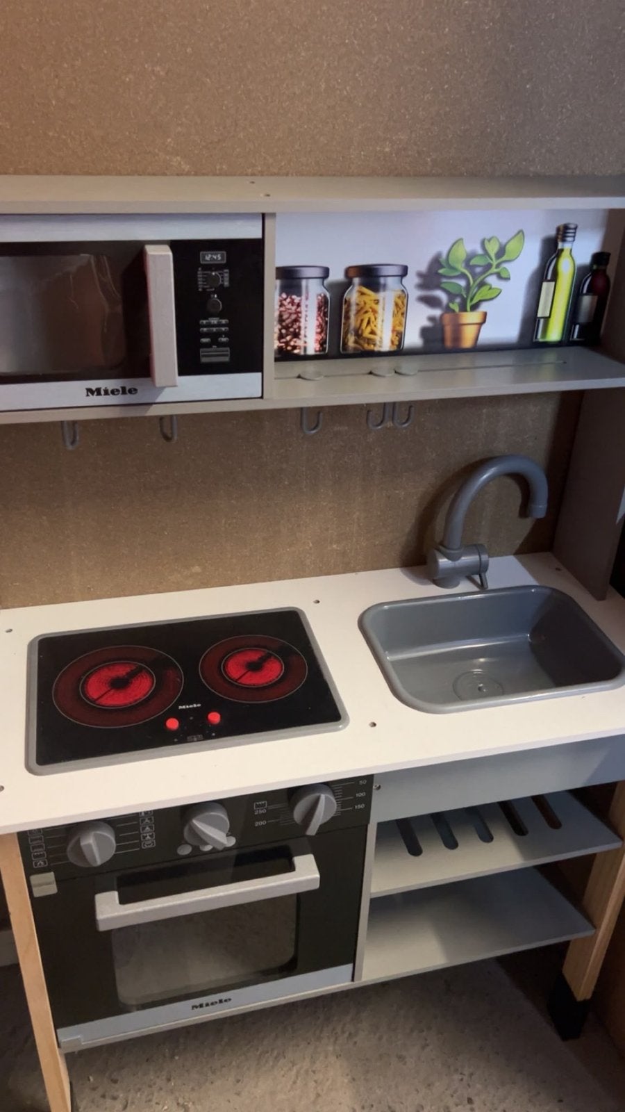 Houten Speelkeuken Miele met Accessoires, Kinderen en Baby's, Speelgoed | Speelkeukens, Ophalen, Gebruikt, Hout, Speelkeuken