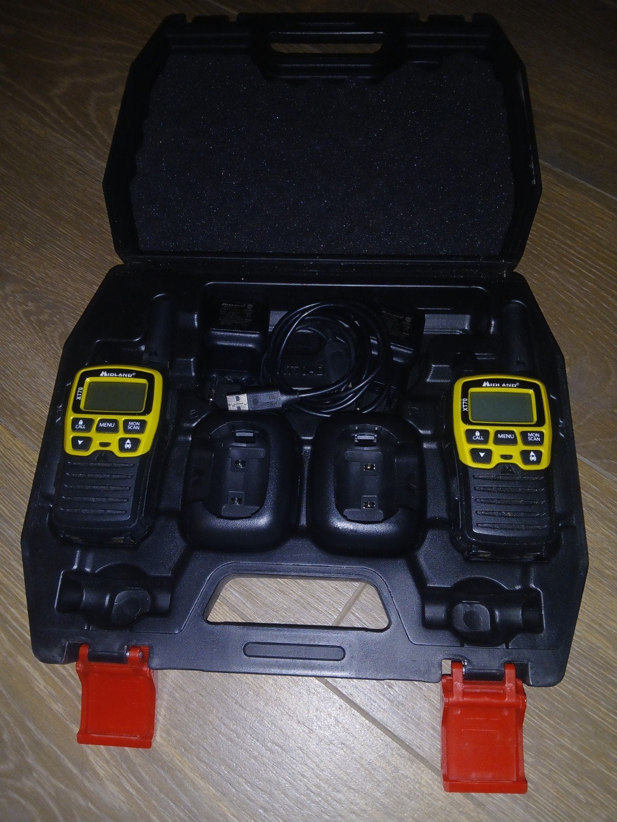 Midland XT70 Portofoon Set walkie talkie, Gebruikt, 5 tot 15 km, Ophalen of Verzenden, Portofoon of Walkie-talkie