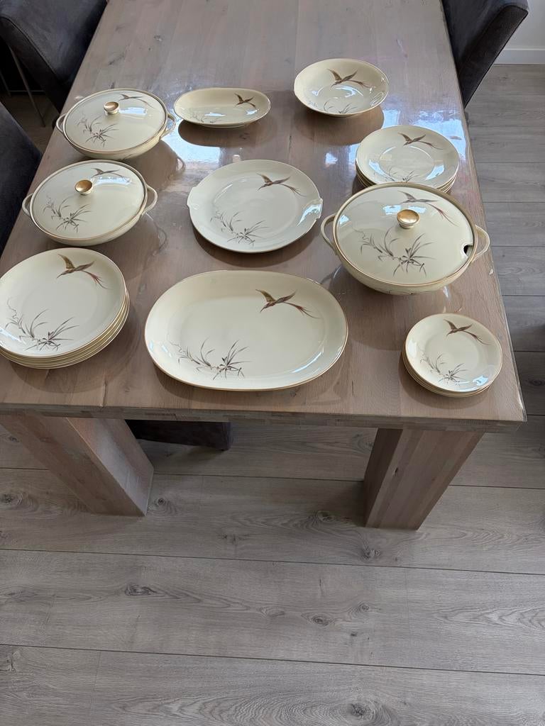 Heinrich H&C Selb Bavaria Germany Servies met Vogeldecor, Antiek en Kunst, Ophalen