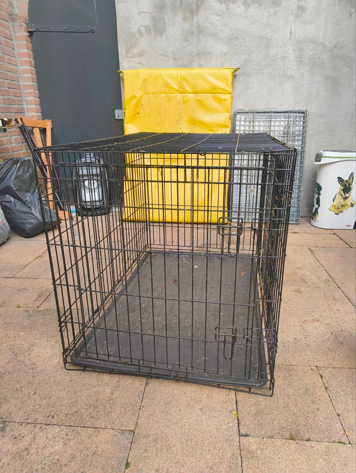 Honden bench zwart mt XL ca. 107 x 72 x 79 cm, Ophalen, Gebruikt