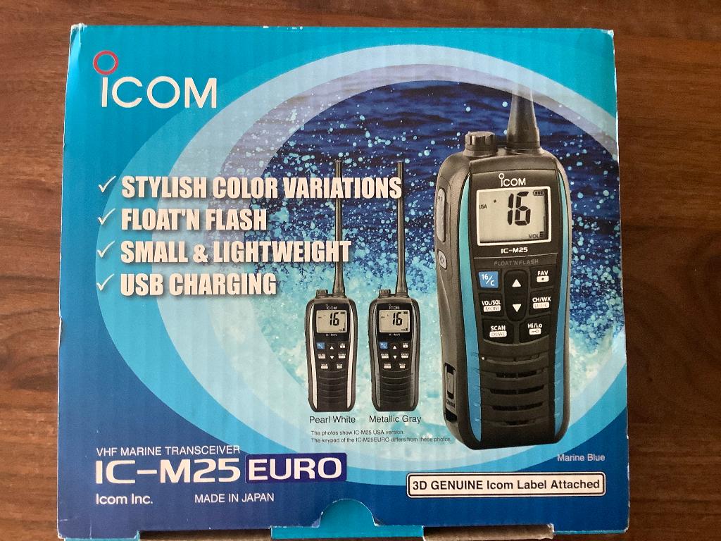 Marifoon handheld Icom IC-M25 EURO z.g.a.n. met ATIS, Ophalen of Verzenden, Zo goed als nieuw, Communicatie