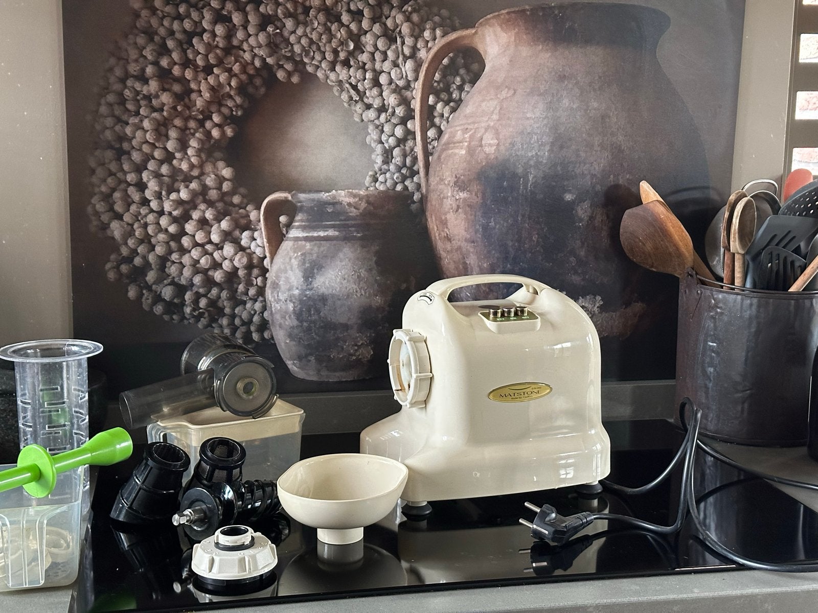 Matstone Foodcompressor / Slowjuicer GB-9003, Ophalen of Verzenden, Gebruikt, Elektrisch, Slowjuicer