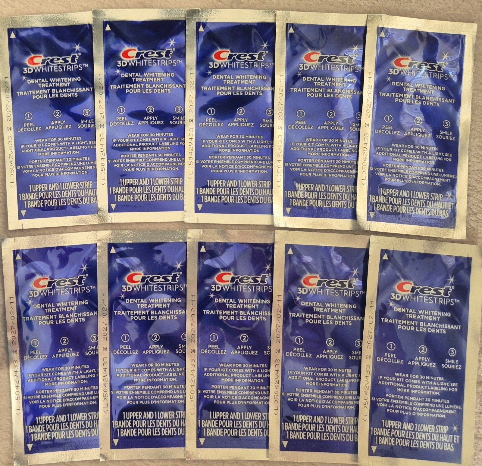 Crest Whitestrips 10 behandelingen (= 20 strips), Ophalen of Verzenden, Nieuw