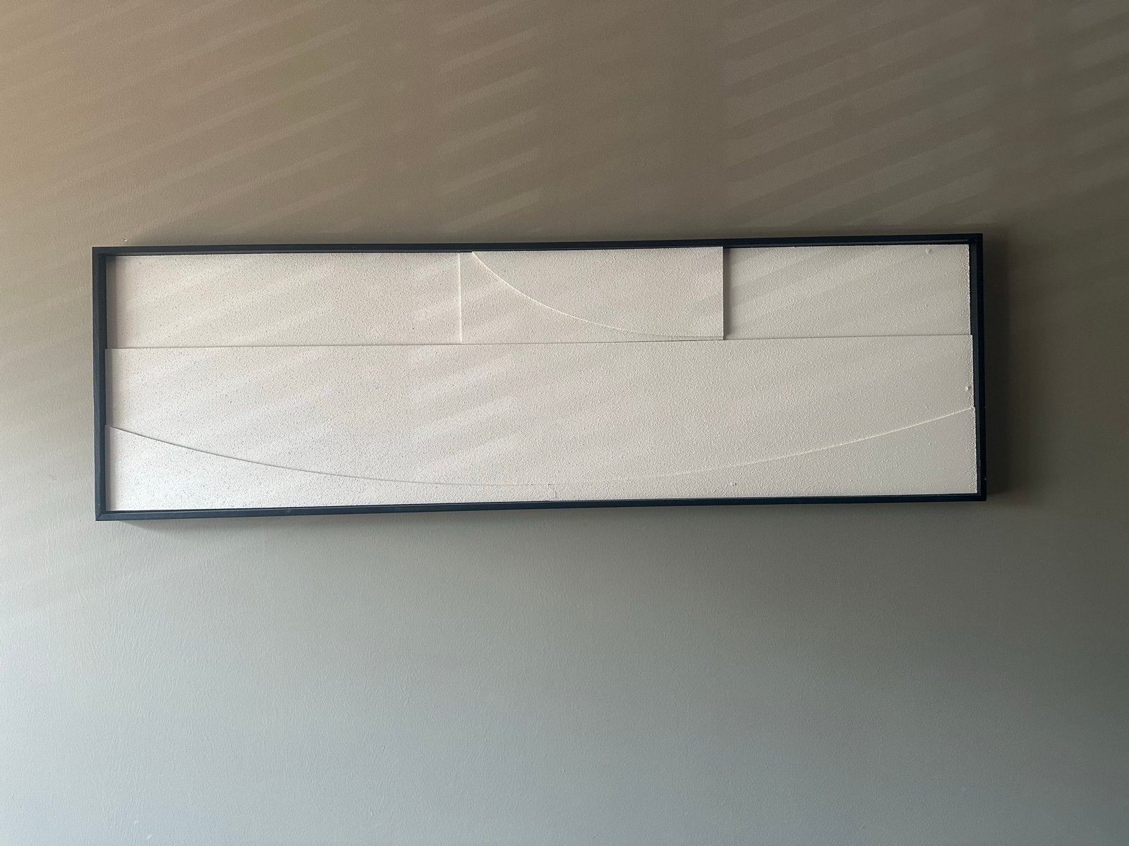 Modern Abstract Schilderij - beige Reliëf Kunstwerk, Ophalen