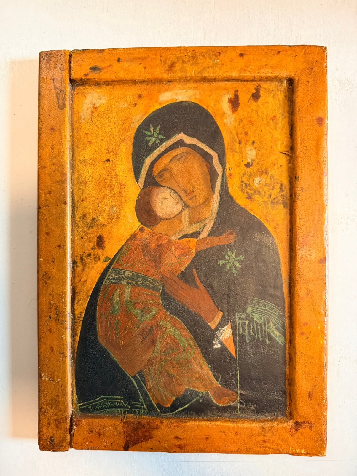 Virgin of Vladimir 1960 - Vladimirskaya Mother of God, Antiek en Kunst, Antiek | Religie, Ophalen of Verzenden