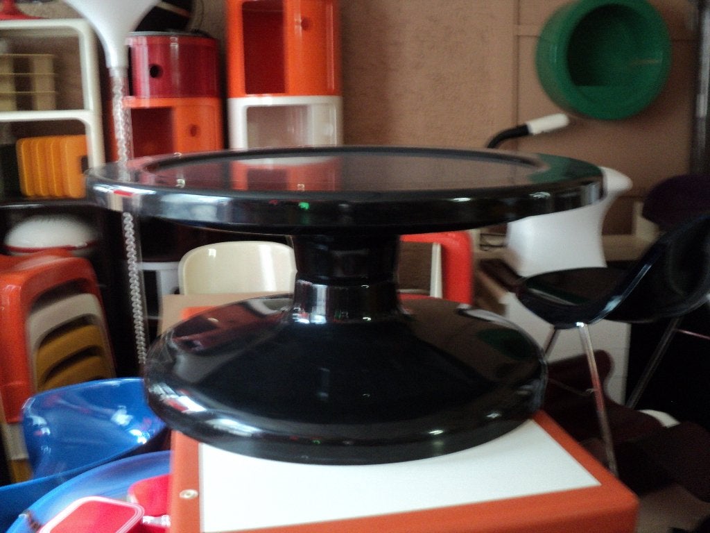zwart kunststof space age design salontafel jaren 70 retro, Ophalen, Kunststof, Gebruikt, 50 tot 100 cm