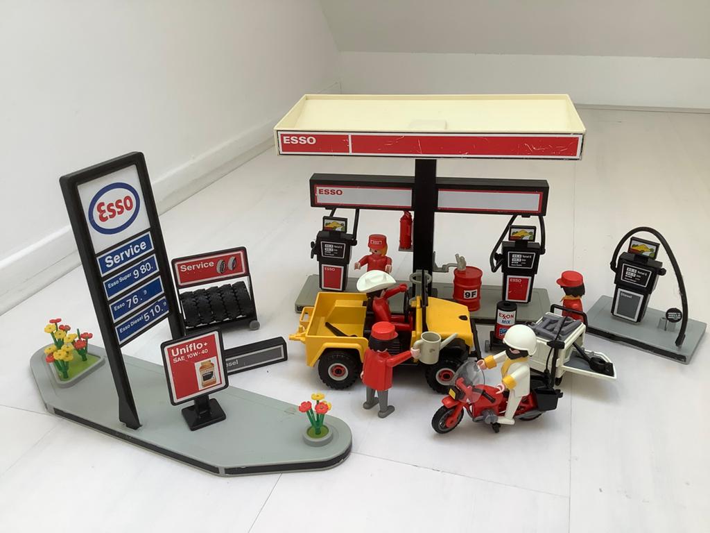 Vintage tankstation nr. 3434 Playmobil, Ophalen of Verzenden, Gebruikt