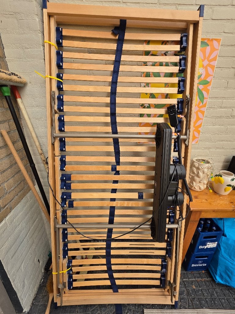 Gemotoriseerde lattenbodem, Huis en Inrichting, Slaapkamer | Matrassen en Bedbodems, Ophalen, Gebruikt, 90 cm, Eenpersoons