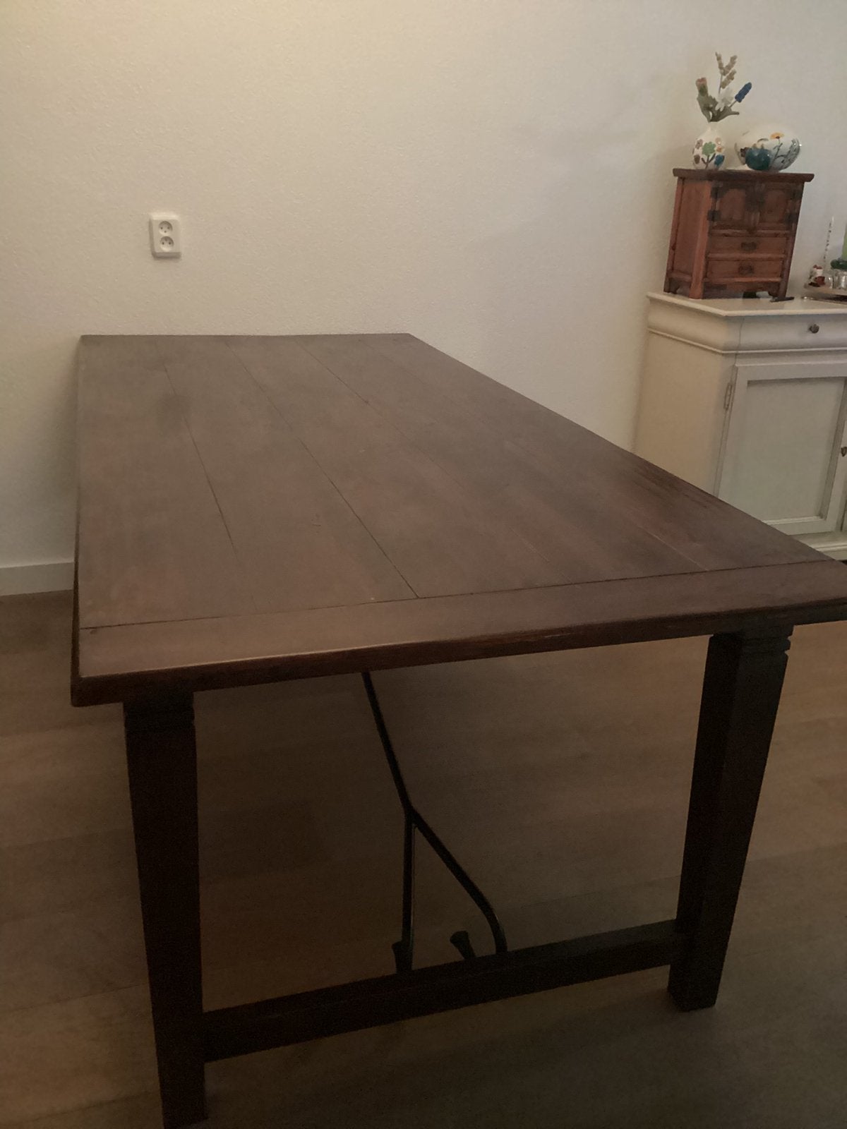 Eikenhouten tafel massief eiken 220x100 cm Spaanse stijl