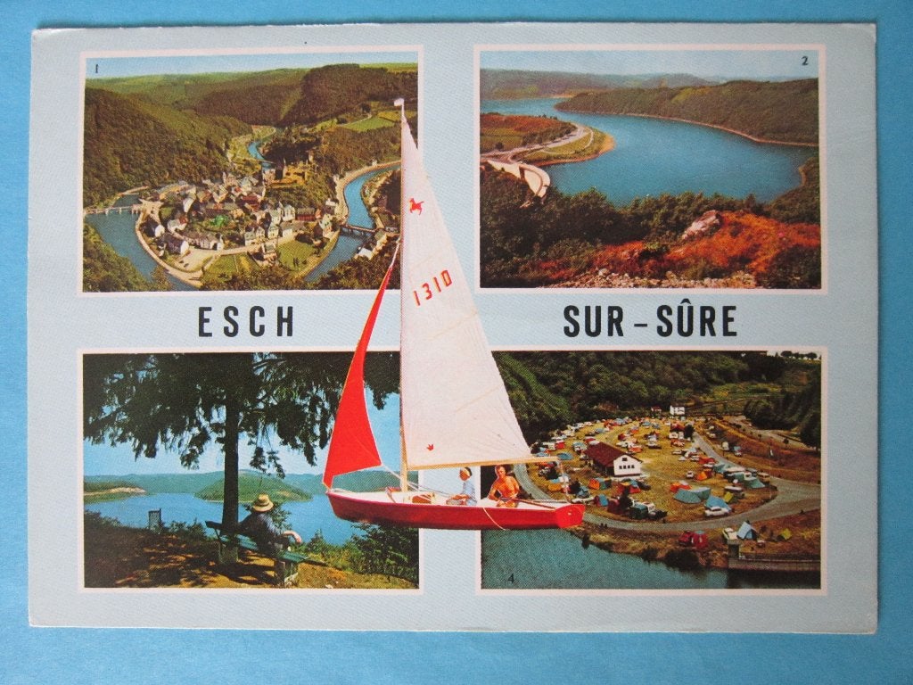 Ansichtkaart: Luxembourg. Esch Sur - Sure., Ophalen of Verzenden, 1960 tot 1980, Gelopen, België en Luxemburg