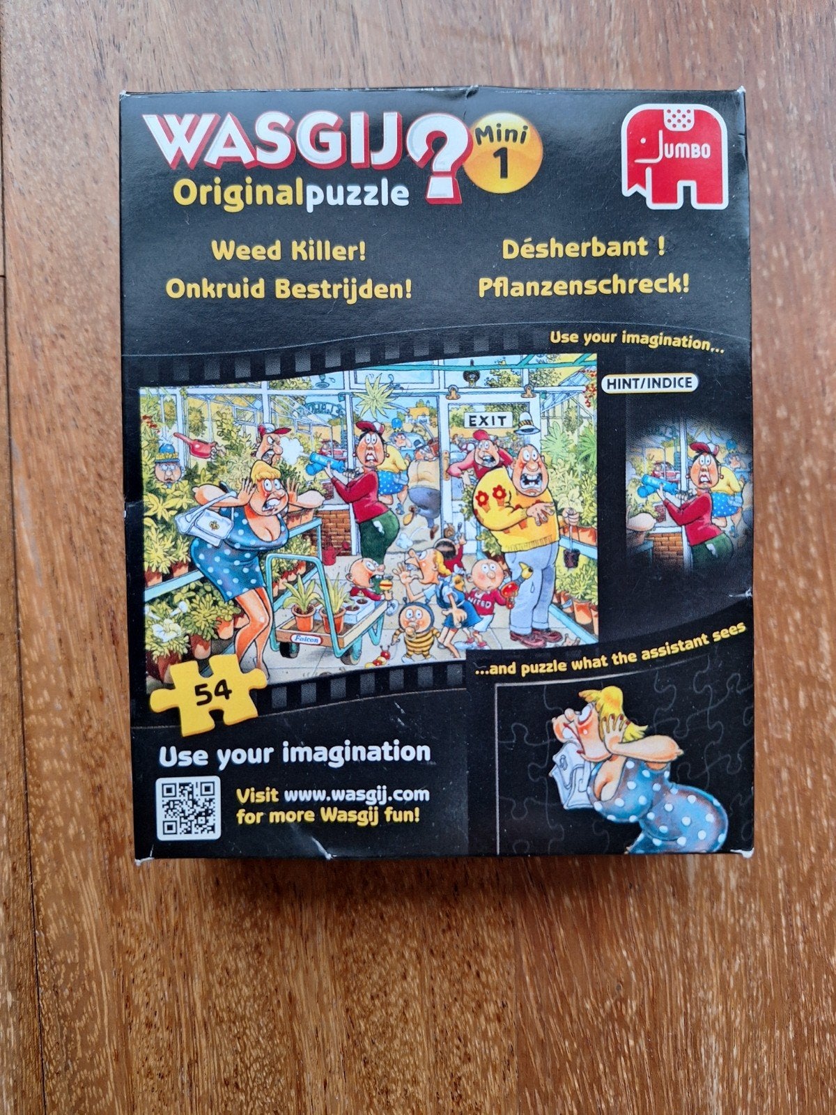 Wasgij? Mini 1 Onkruid bestrijden 54 stukjes, Hobby en Vrije tijd, Denksport en Puzzels, Ophalen of Verzenden, Minder dan 500 stukjes