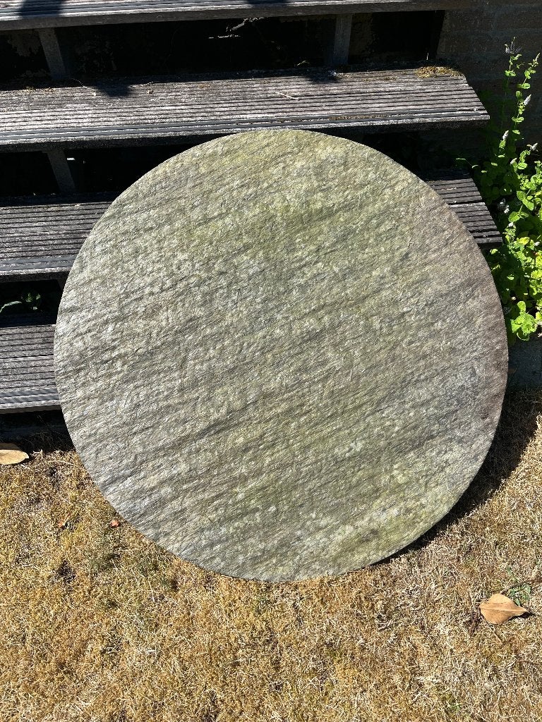 Rond Natuurstenen Tafelblad Ø 100 cm (Kwartsiet / Leisteen), Ophalen, Overige materialen, Kwartsiet- of leisteensoort met een natuurlijke, ruwe textuur