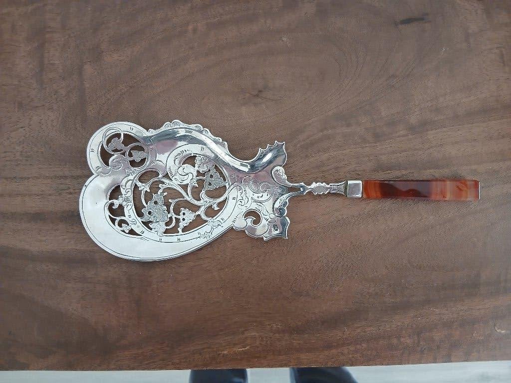 zilveren visschep, Antiek en Kunst, Ophalen of Verzenden, Zilver