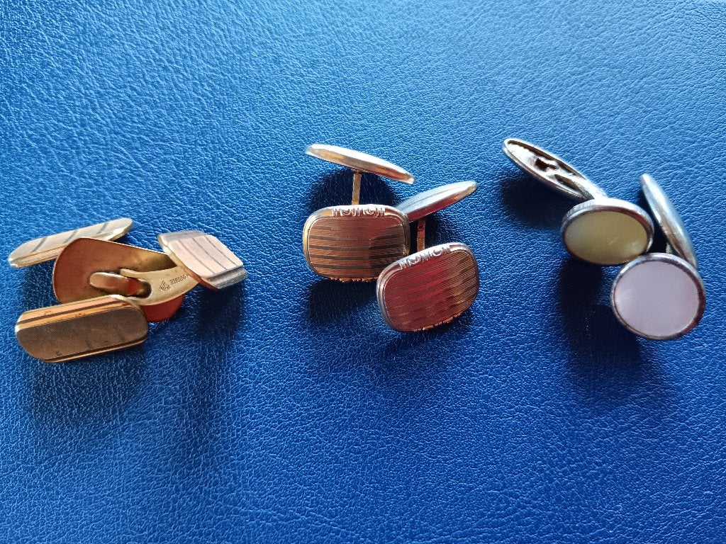 Diverse vintage manchetknopen, Sieraden, Tassen en Uiterlijk, Manchetknopen, Verzenden, Gebruikt, Overige materialen
