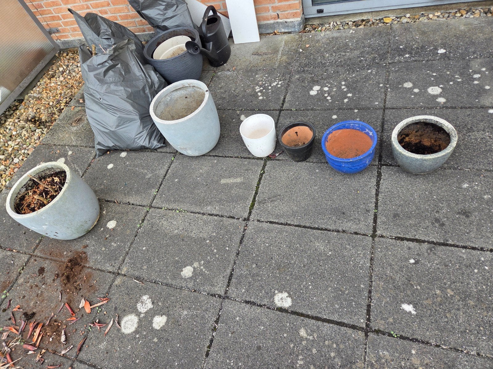 Diverse bloempotten en plantenbakken - Gebruikt, Tuin en Terras, Ophalen, Steen, Gebruikt, Minder dan 60 cm