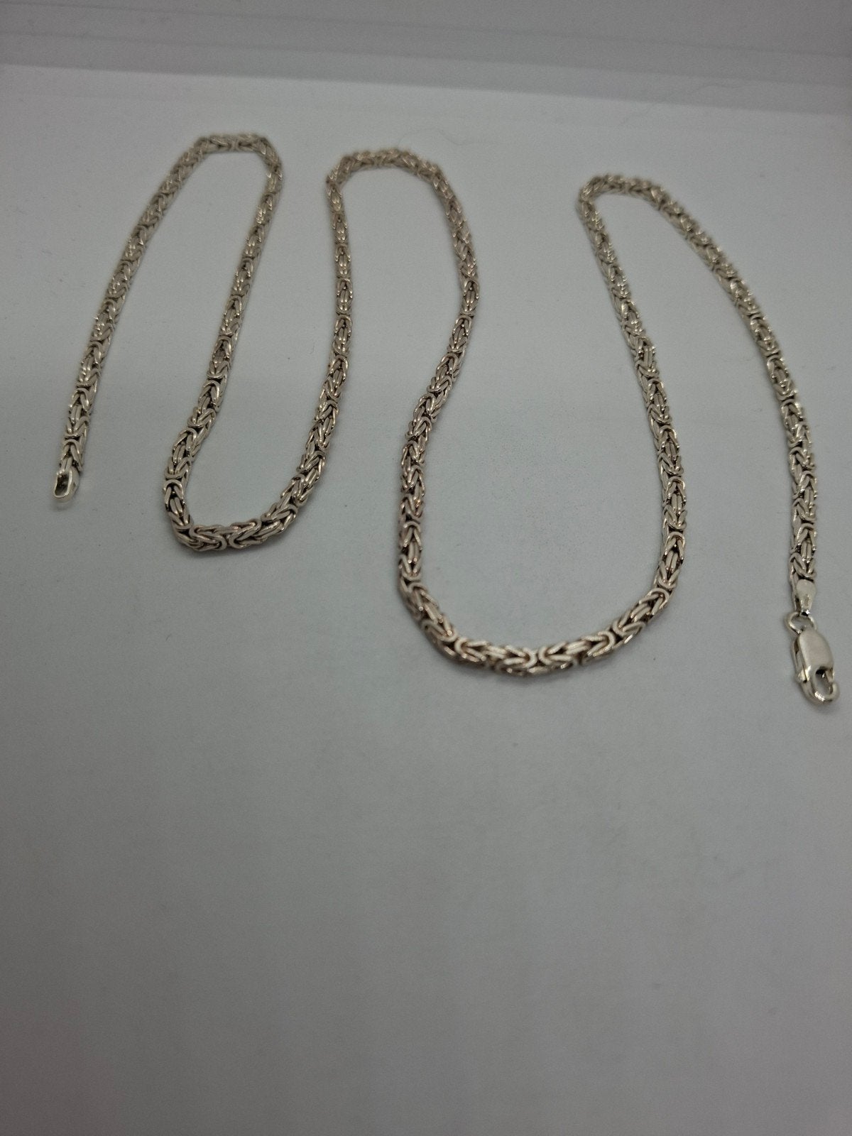 Mooie lange koningsketting 76 cm zilver 2.9 mm breed, Sieraden, Tassen en Uiterlijk, Ophalen of Verzenden, Gebruikt, Zilver, Zilver