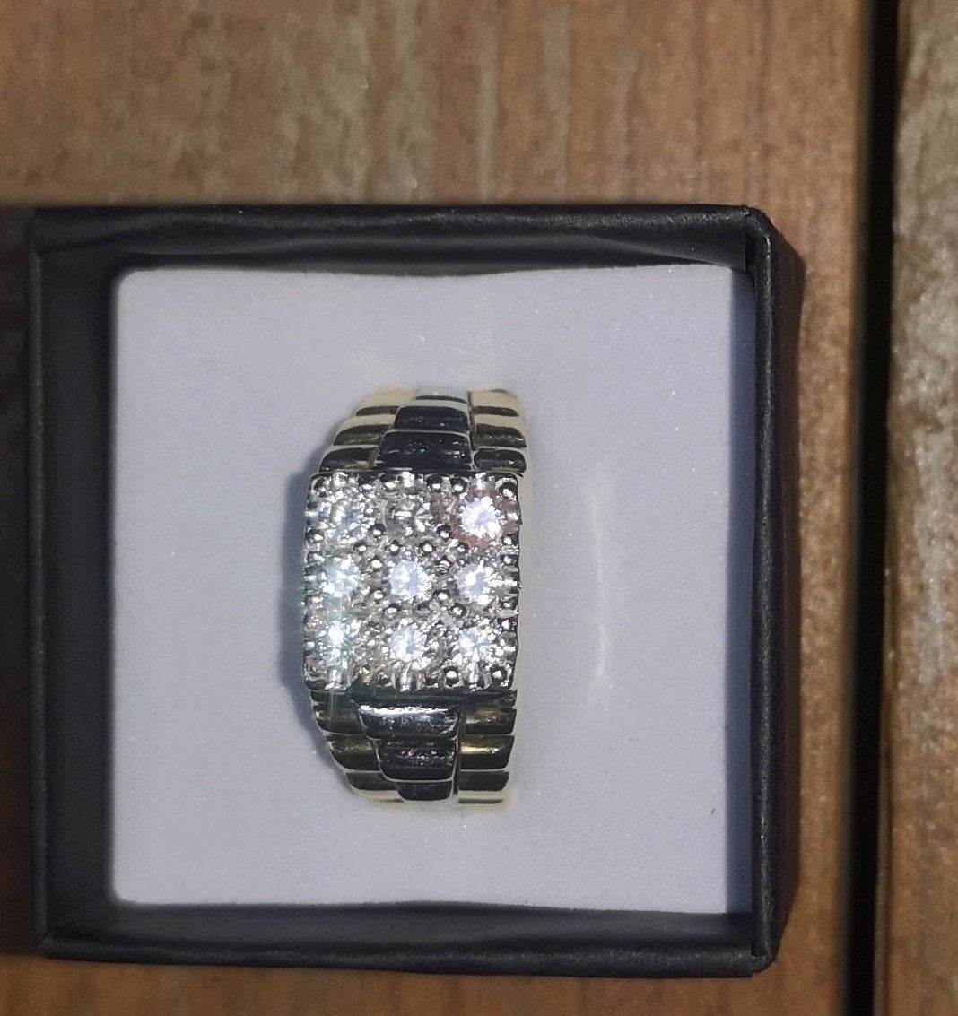 Gouden zegelring 18 karaat met loepzuivere diamanten, 19 tot 20, Ophalen of Verzenden, Zo goed als nieuw, Dame of Heer
