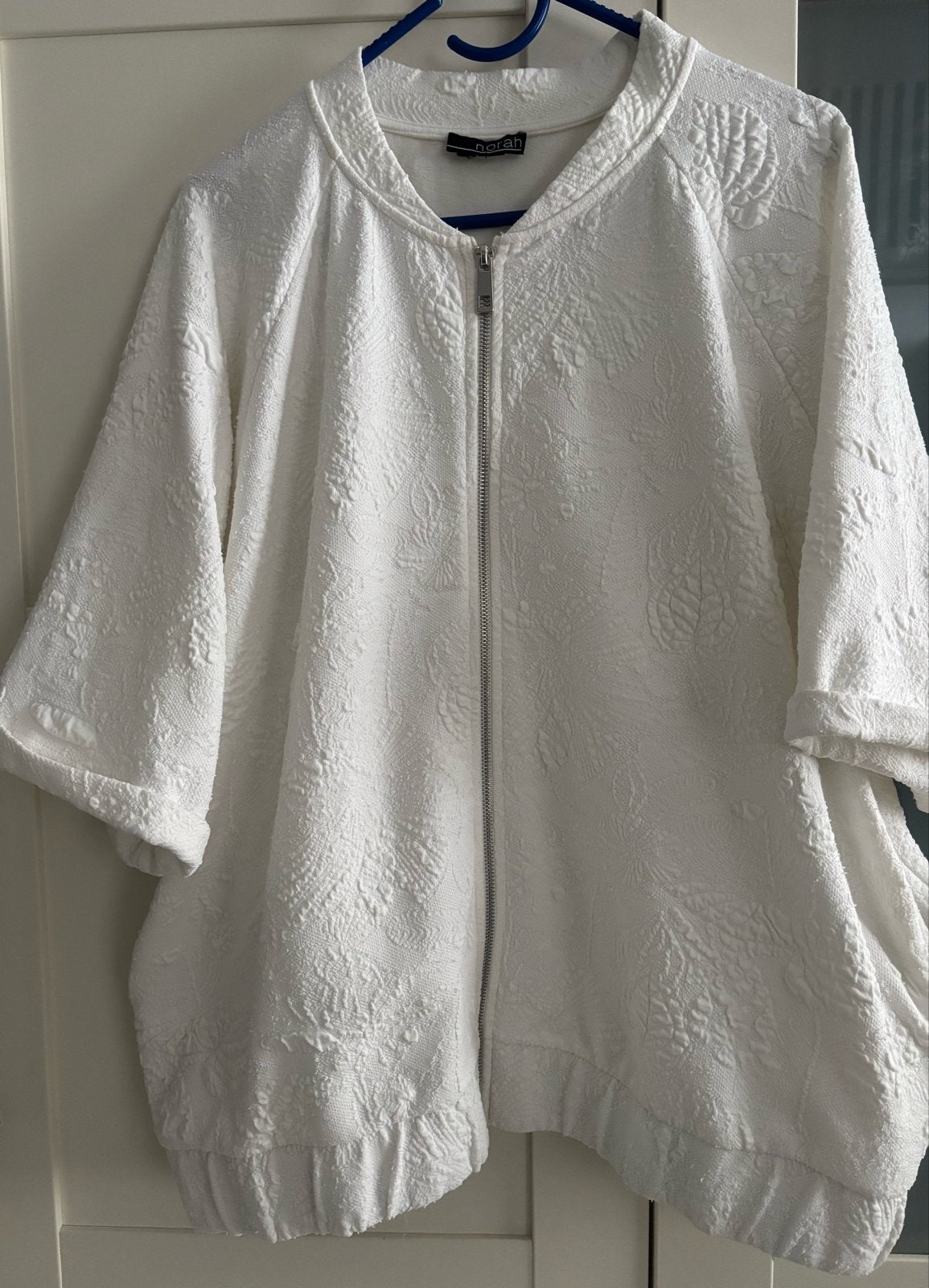 Norah Nazomer Vest Maat 44/46 Raglanmouw Wit, Ophalen of Verzenden, Zo goed als nieuw, Maat 46/48 (XL) of groter, Wit