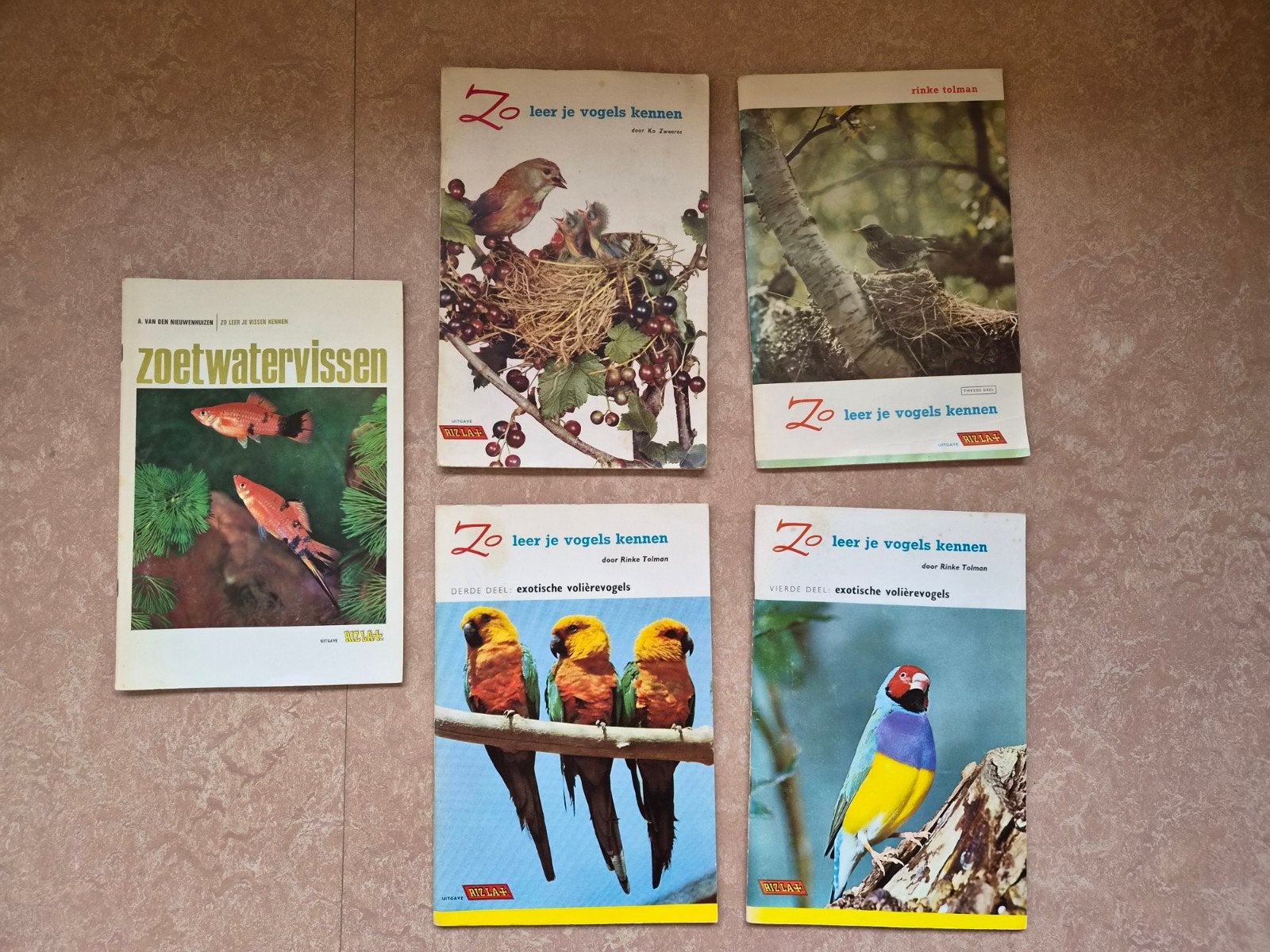 Rizla Boekjes: Zo leer je vogels kennen & Zoetwatervissen, Ophalen of Verzenden, Gelezen, Vogels, Rinke Tolman