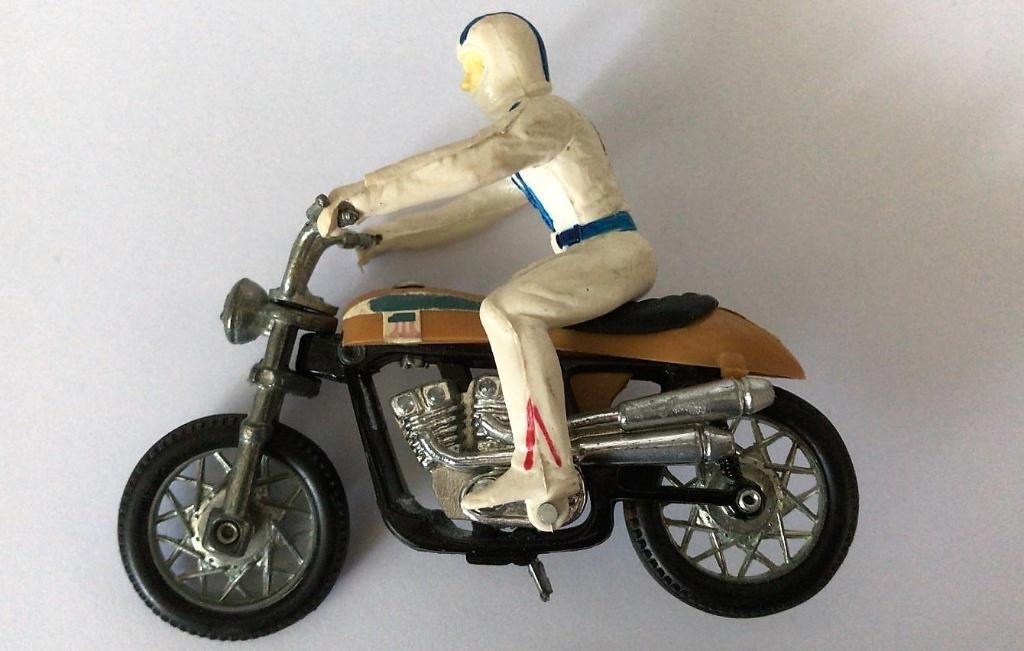 Vintage 1976 Ideal Evel Knievel Figuur Motor, Ophalen of Verzenden, Gebruikt