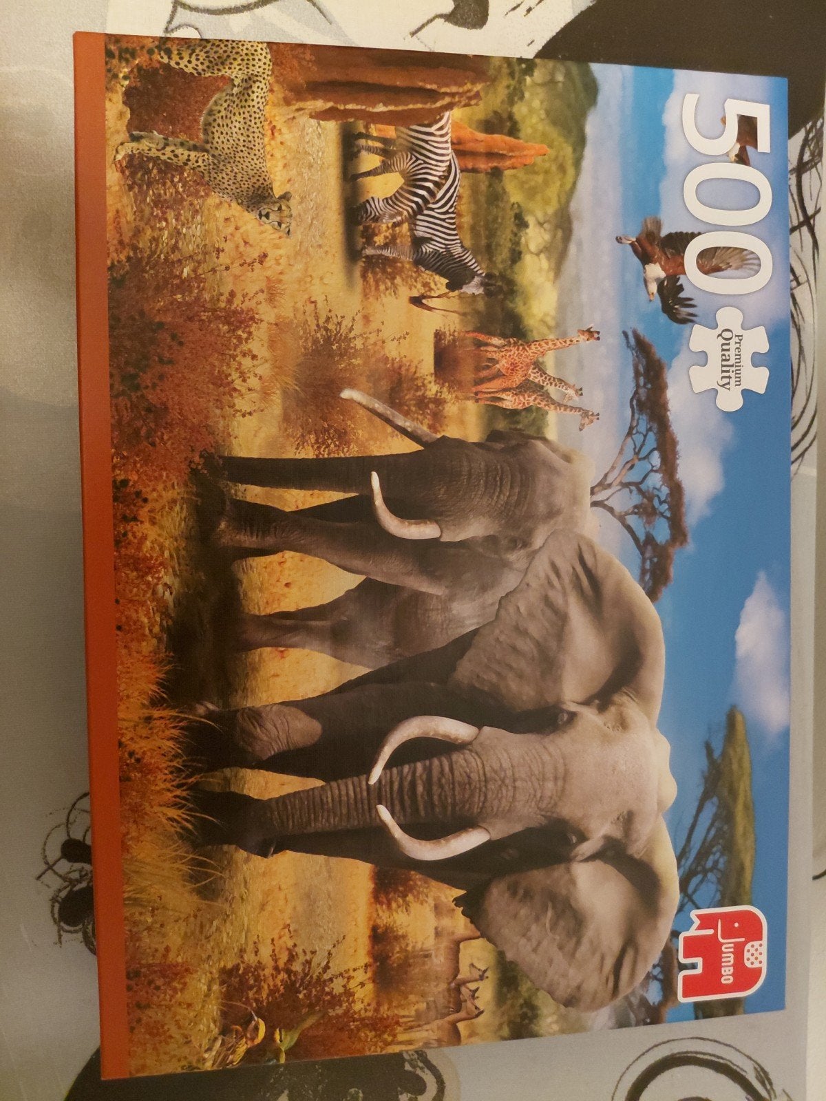 jumbo puzzel 500 stukjes Afrikaanse savanne nieuw, Ophalen of Verzenden