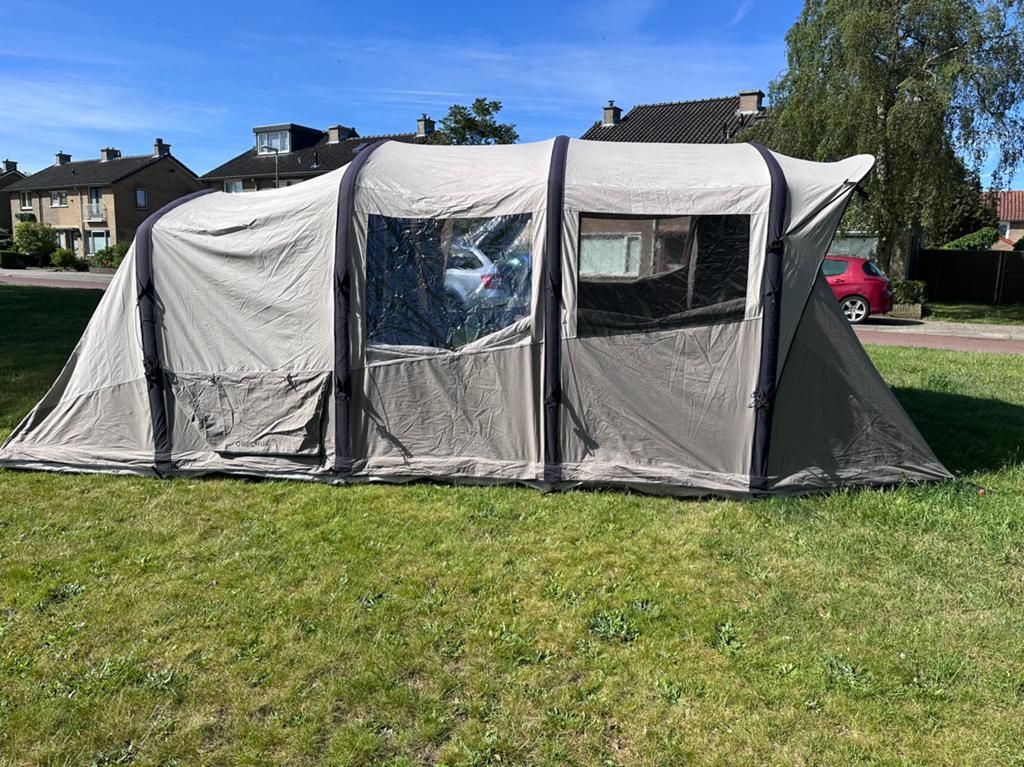 Opblaasbare tent  Quechua Air Seconds 6.3 Polykatoen + Pomp, Caravans en Kamperen, Tenten, Ophalen, Zo goed als nieuw, Tot en met 6