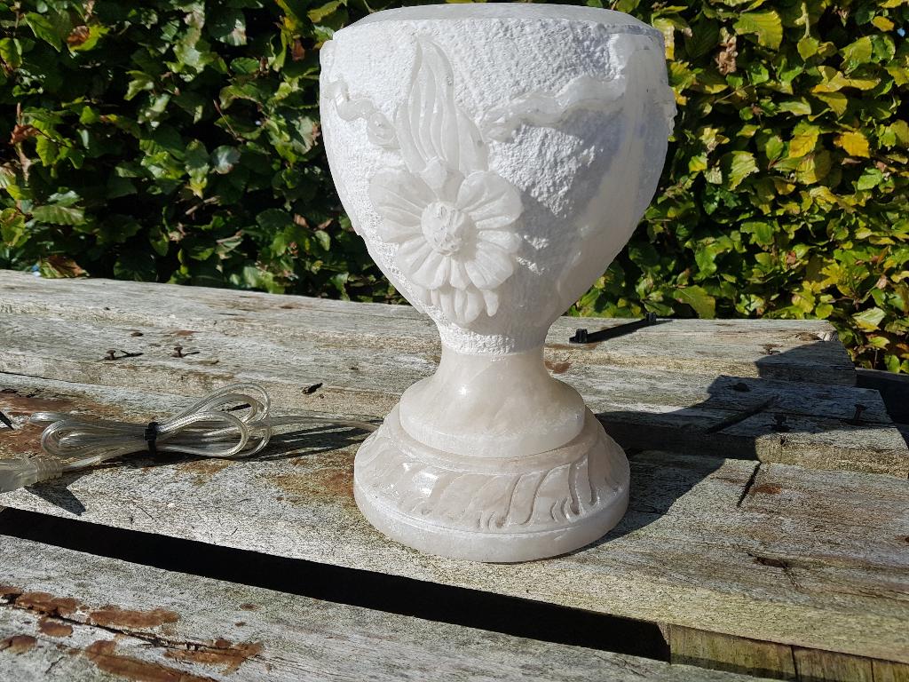 vintage jaren 50 massief marmeren lamp, Ophalen of Verzenden