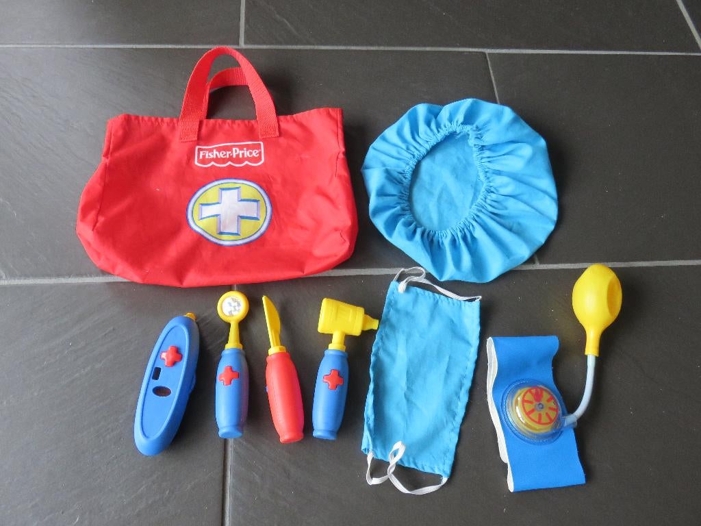Dokterstas met accessoires, 7 delig. Nette set, Ophalen of Verzenden, Gebruikt, Ontdekken