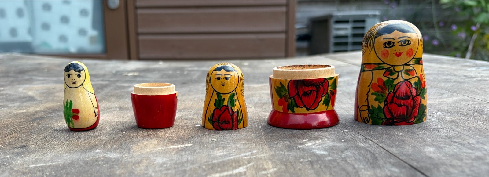 Vintage Matroesjka poppen set - 2 stuks, Ophalen of Verzenden, Gebruikt