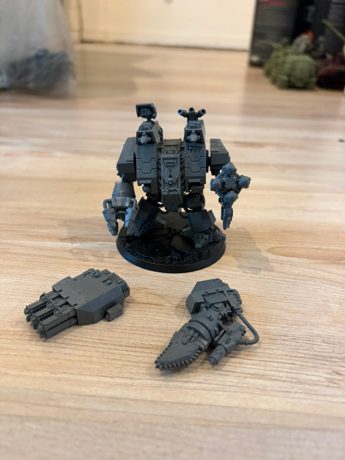 Warhammer 40k space marines ironclad dreadnought met bits, Ophalen of Verzenden, Zo goed als nieuw, Warhammer 40000, Figuurtje(s)