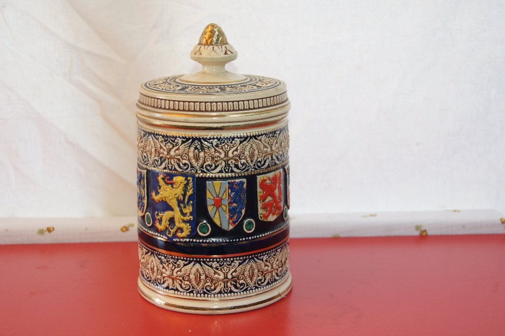 Dekselpot met wapen motieven, Antiek en Kunst, Ophalen of Verzenden