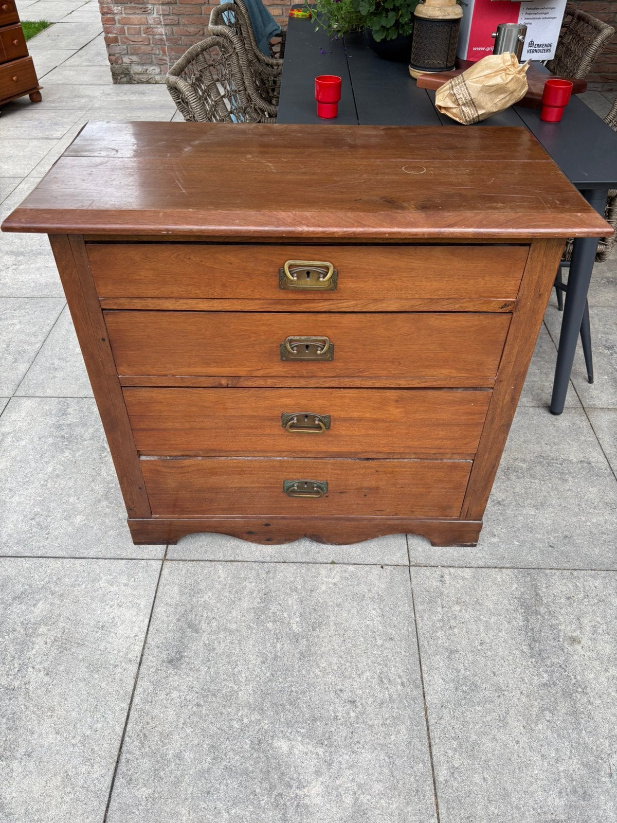 Zware Antieke ladekast kast antiek, Ophalen, Gebruikt, ., Klassiek