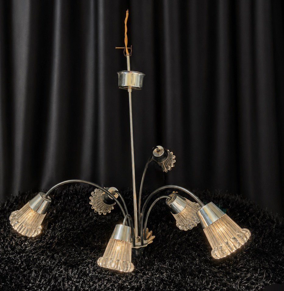 Vintage retro kroonluchter, Huis en Inrichting, Lampen | Kroonluchters, Ophalen, Gebruikt