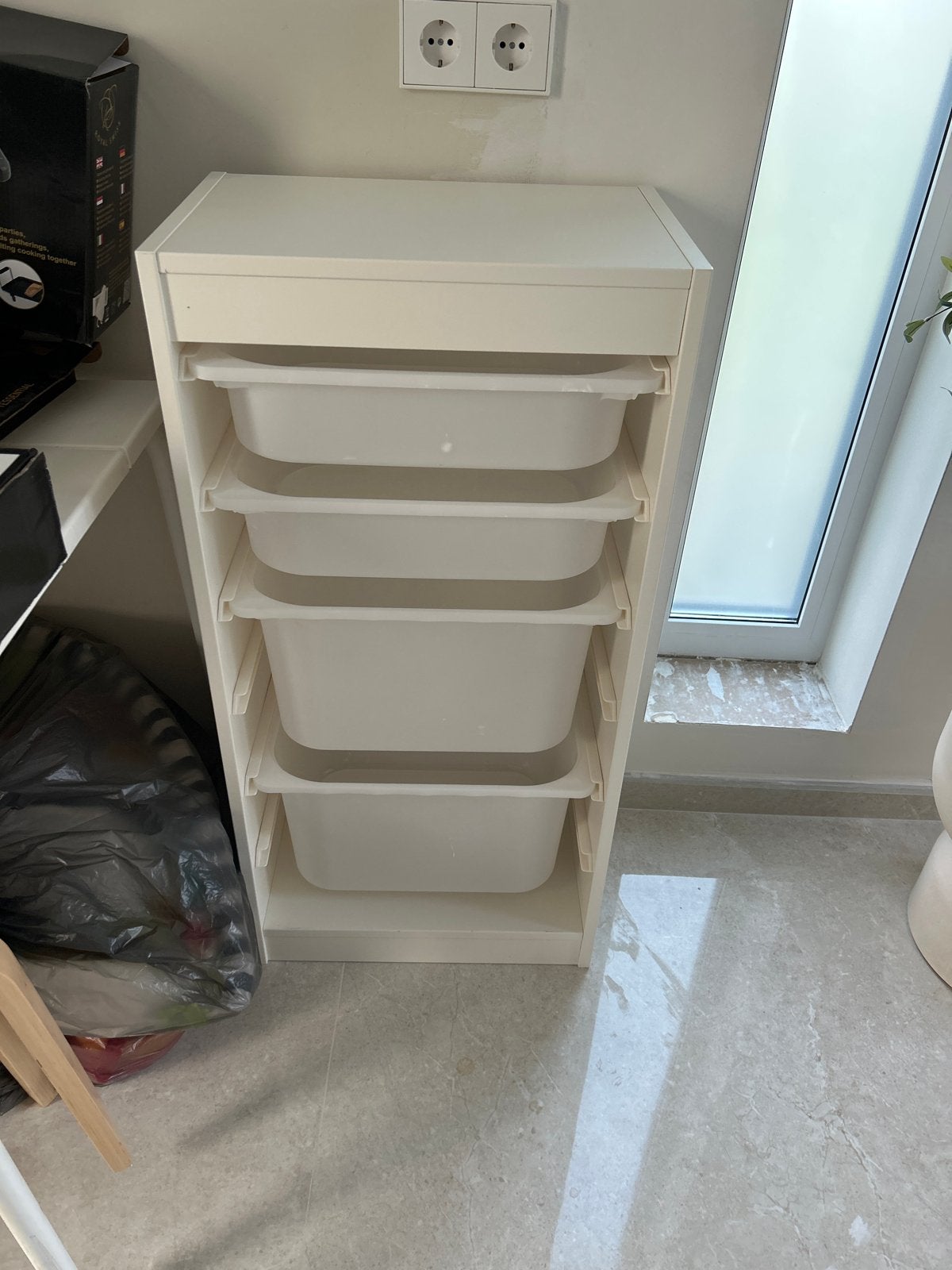 IKEA TROFAST Opbergkast met 4 bakken - Wit, Kinderen en Baby's, Gebruikt, Ophalen of Verzenden, Minder dan 50 cm, 90 tot 105 cm