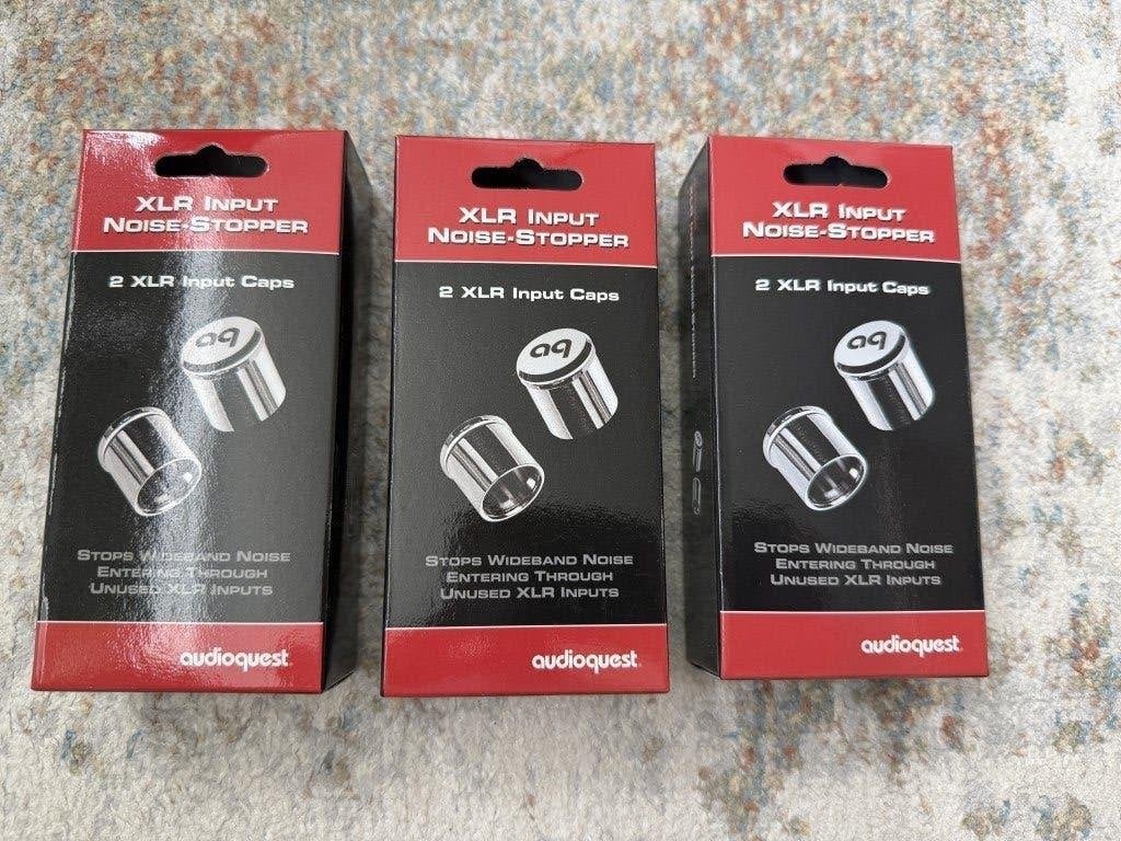 3x (ongeopende) AudioQuest XLR Input Noise-Stoppers, Verzenden, Nieuw