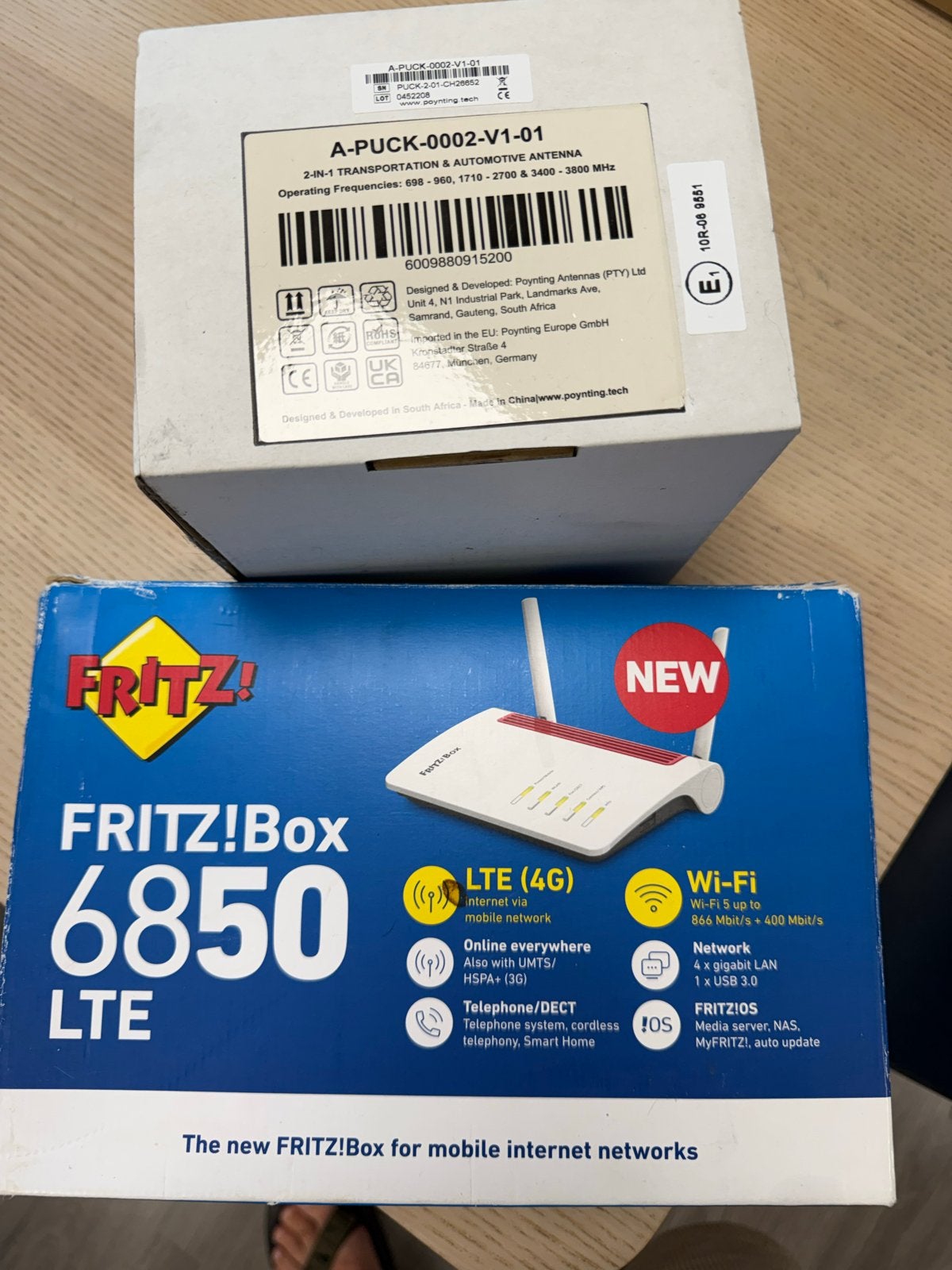 Fritzbox 6850 LTE 4G Router met Poynting Buitenantenne, Ophalen, Zo goed als nieuw