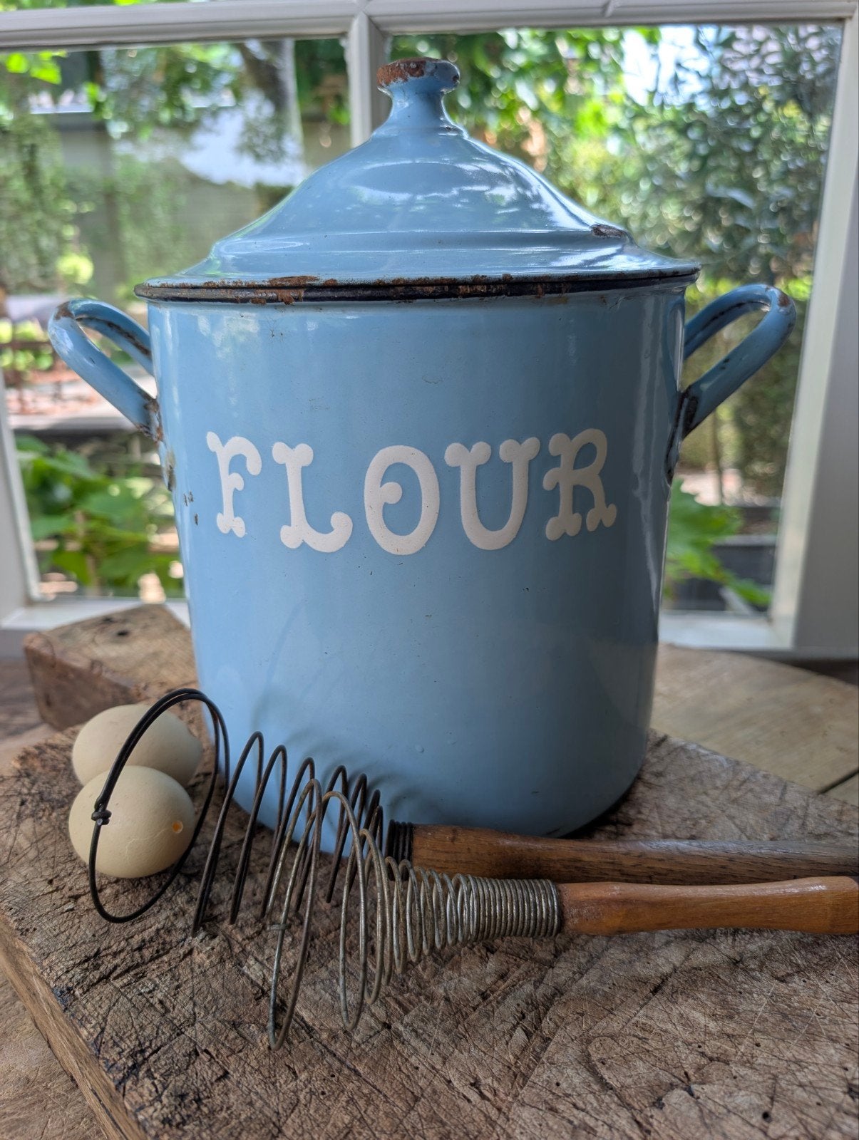 Engelse Vintage Flour Bin, Ophalen of Verzenden