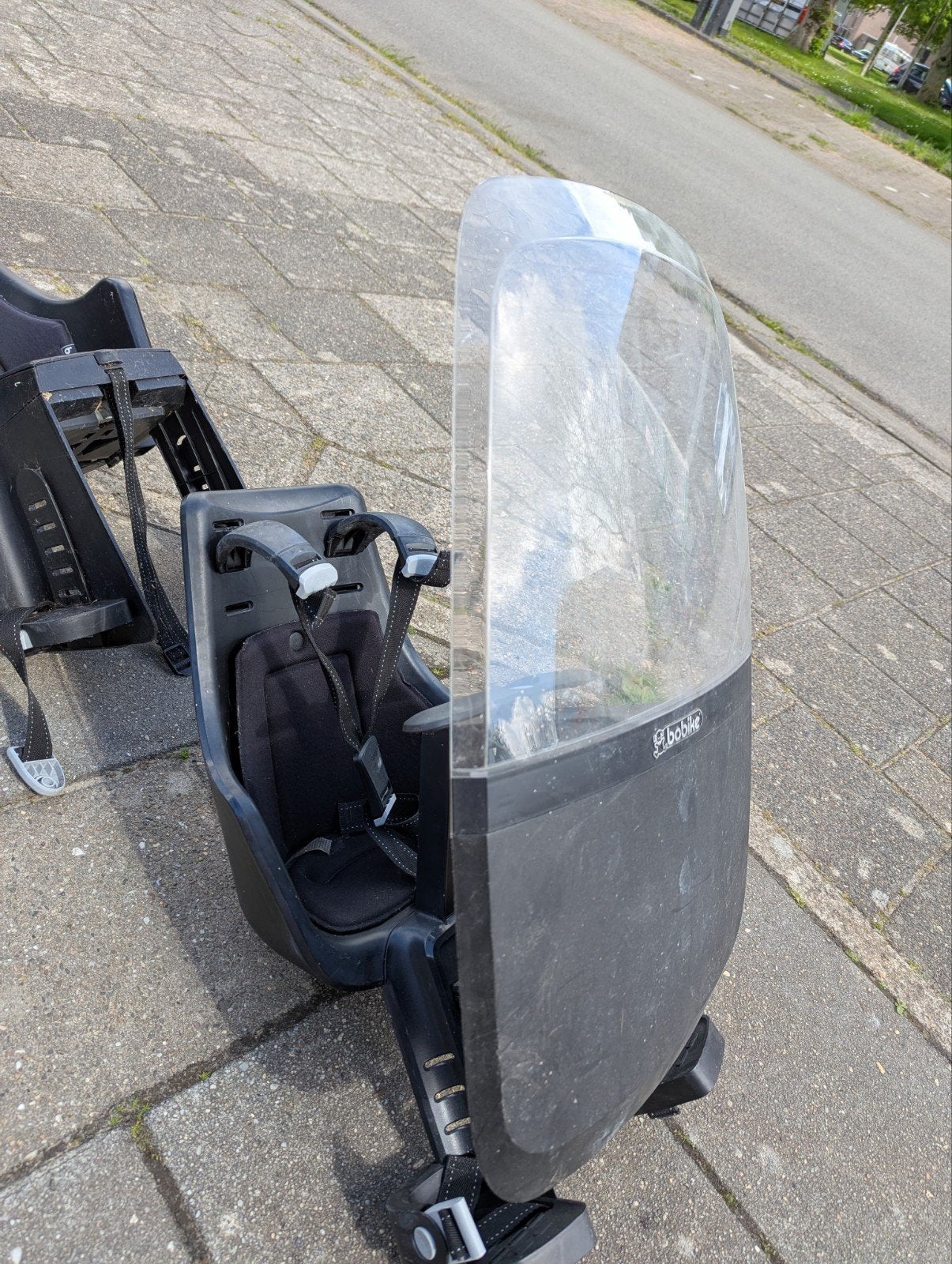 Bobike kinderzitjes (voor en achter) met windscherm, Fietsen en Brommers, Ophalen, Achterzitje, 9 t/m 18 kg, Bobike
