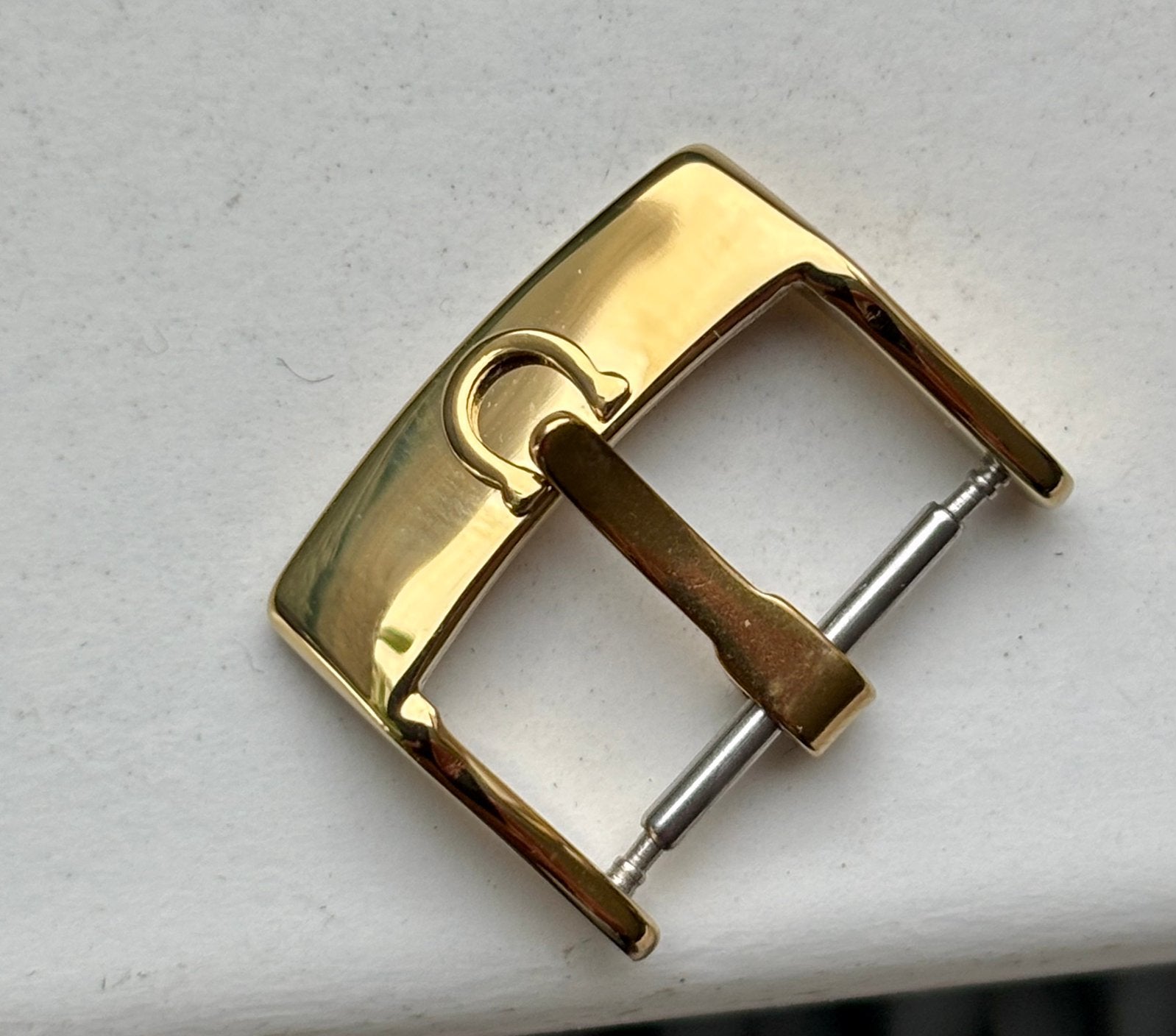 Horloge gesp verguld goud Omega logo 16mm, Ophalen of Verzenden, Nieuw