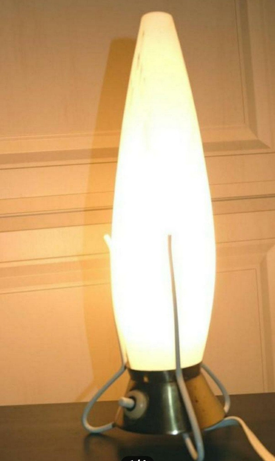 Space age rocket lamp, Goud, Ophalen of Verzenden, Design, Glas