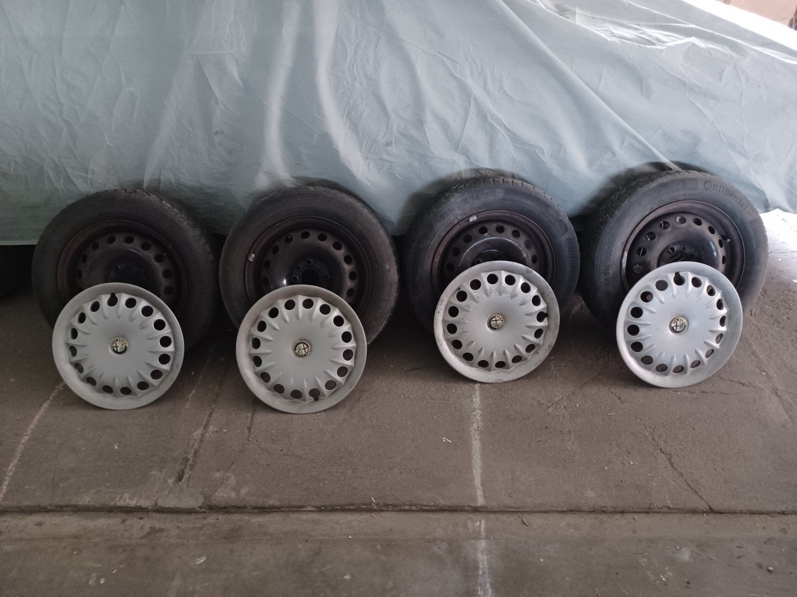 Alfa 145/146 velgen, banden, wieldoppen, Ophalen