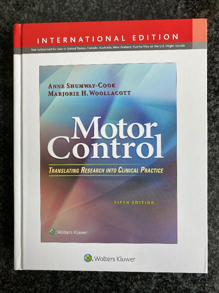 Studieboek Motor Control voor opleiding Fysiotherapie, Boeken, Zo goed als nieuw, Wolters Kluwer, Beta, HBO