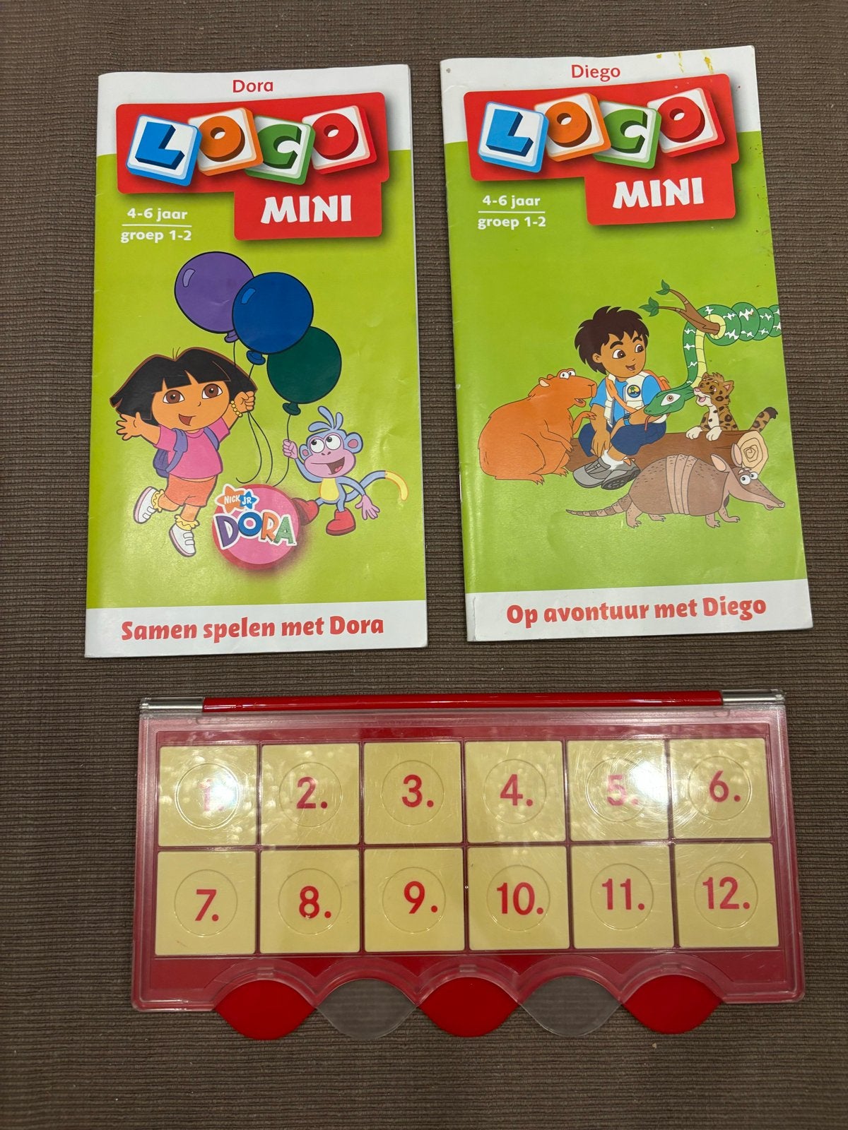 Mini Loco Dora & Diego met boekjes en basisdoos, Kinderen en Baby's, Ophalen of Verzenden, Gebruikt, Puzzelen